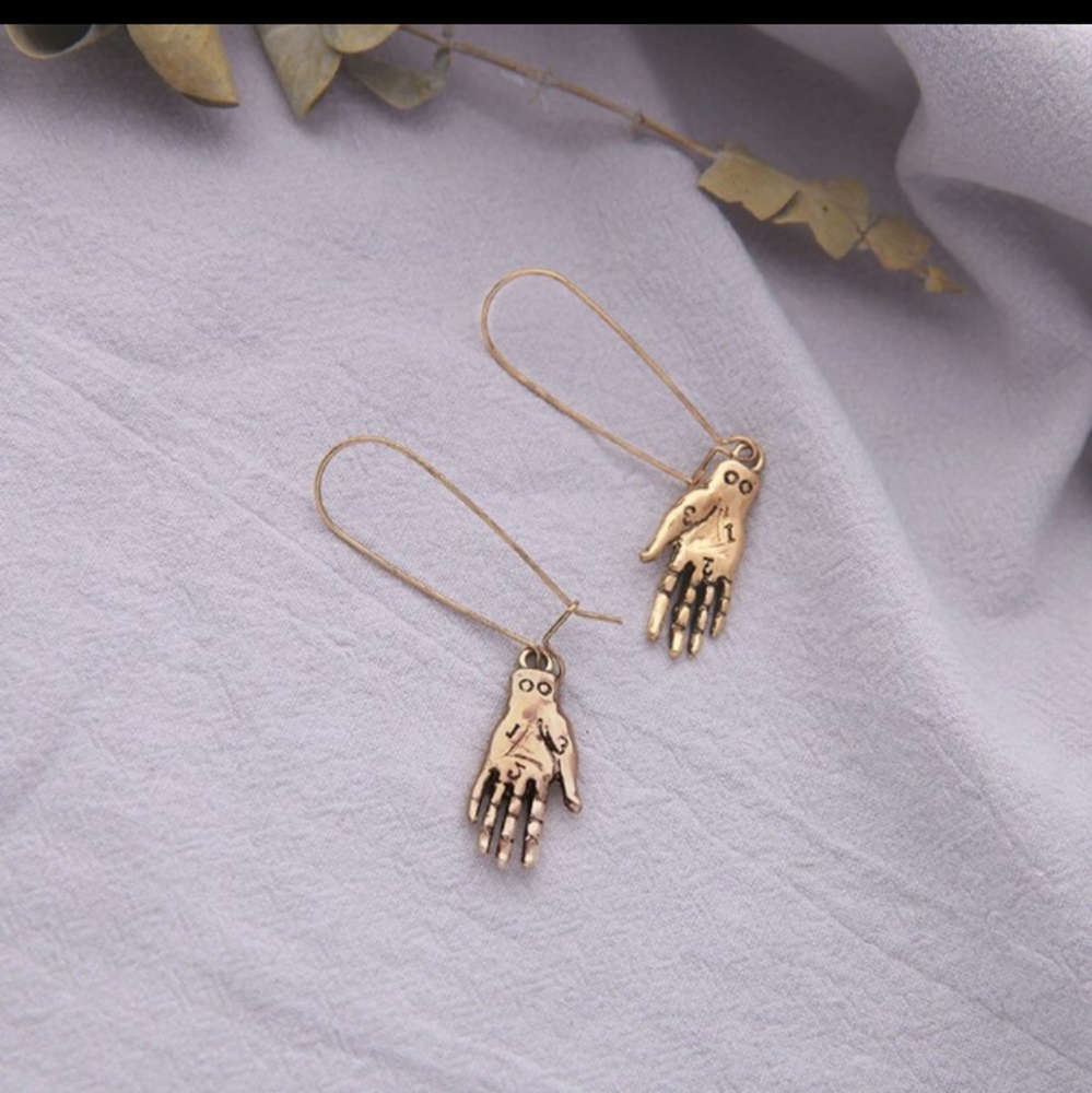 Gold Toned Gypsy Minimalist Dangle Earrings